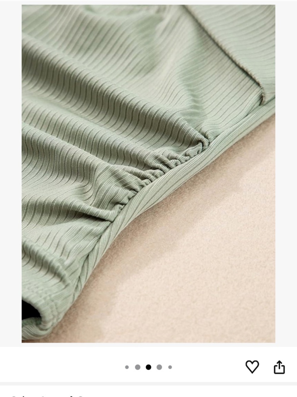 NWT Women’s Dokotoo Ribbed Twist-Front Olive One-Piece Swimsuit Size Large - Picture 9 of 10